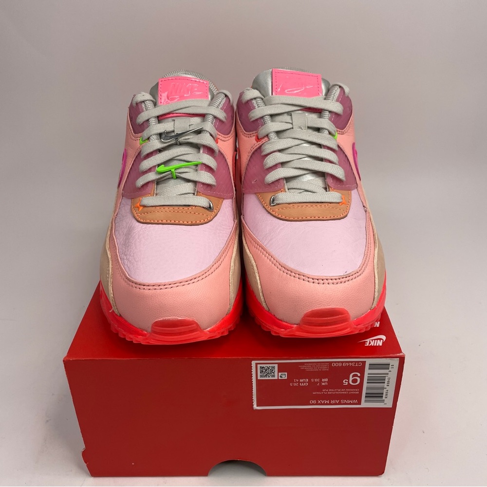 Nike Air Max 90 WMNS PRM “Platinum Citron/Bright Purple” 2023 - Picture 2 of 4